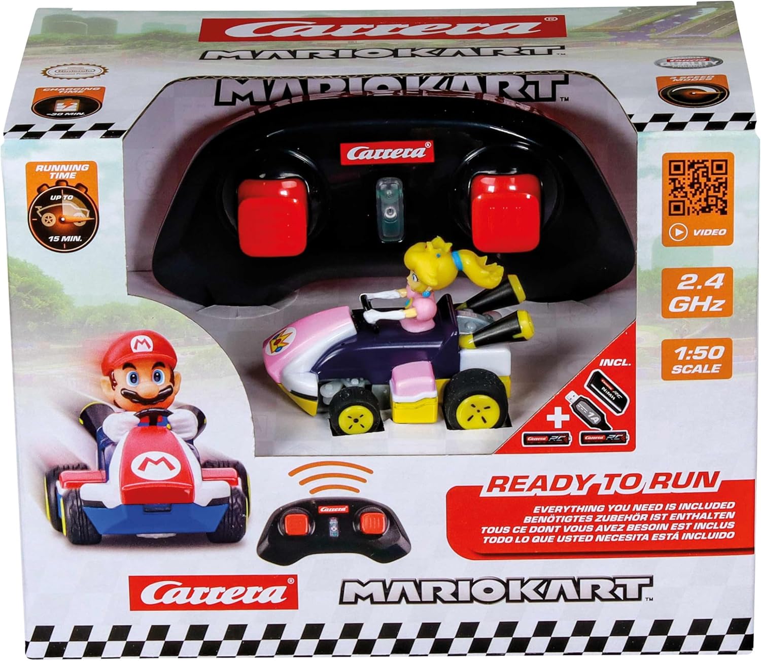 8c50bcf652dc7c9a75f2ed8ed5dd2274 Carrera Mario Kart Peach Mini RC 2,4 ghz - immagine 1