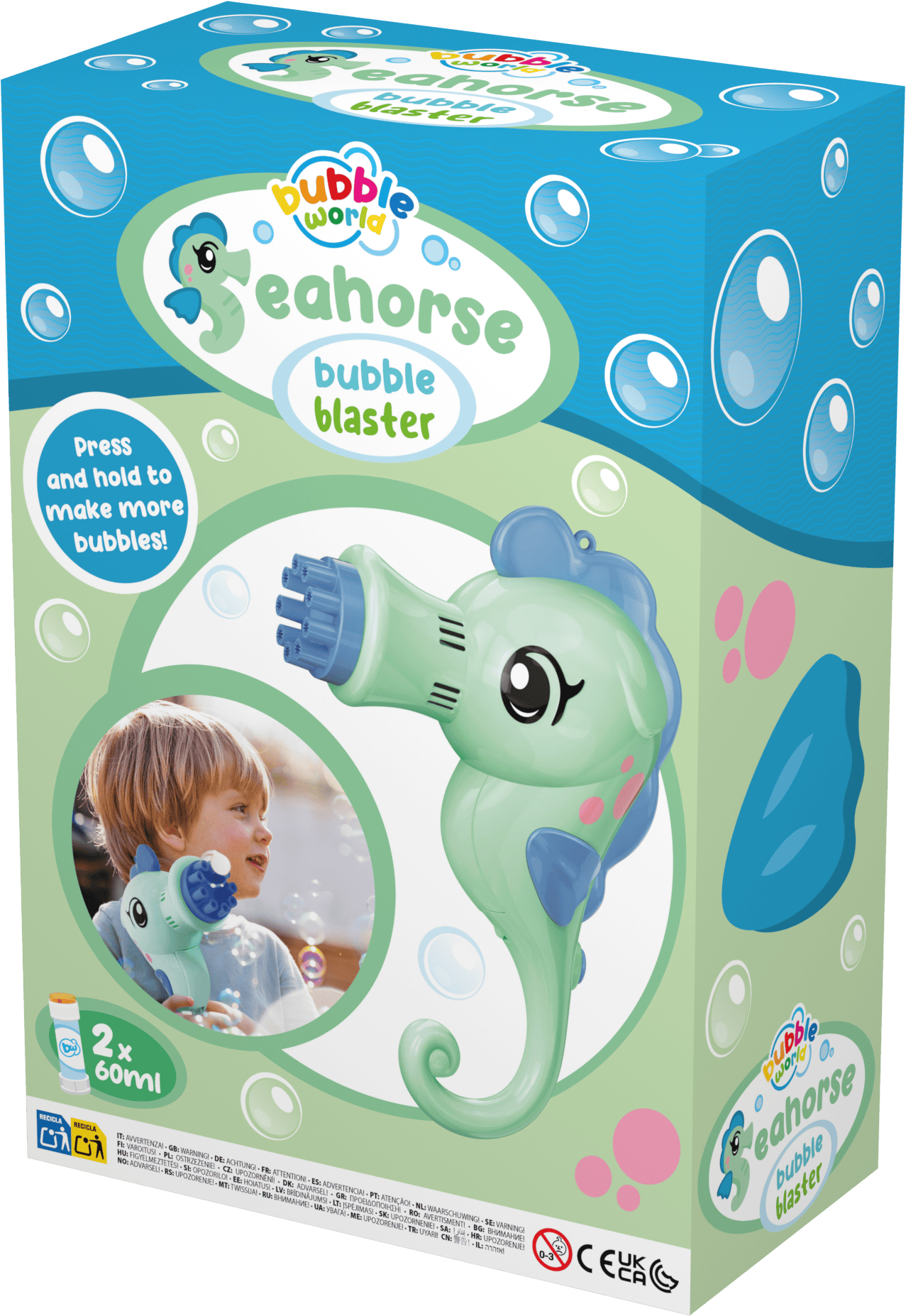 ee87c8f6e845eadd16b95f96f2031501 Bubble World Macchina per le bolle Sea Horse - immagine 1
