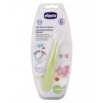CHICCO CUCCHIAIO MORBIDO SILICONE 6M+ VERDE UP