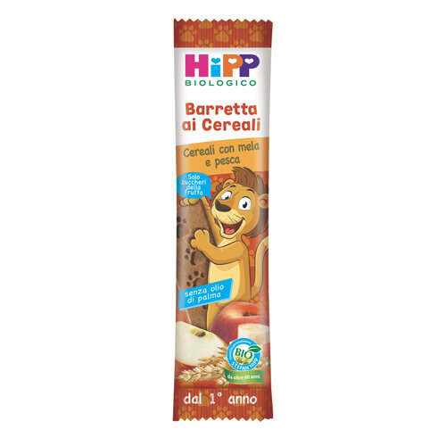 54a012b5e5c6f6592e7e754021c5c4b4 Hipp Barrette ai cereali gr. 20 Cereali con Mela e Pesca - immagine 1