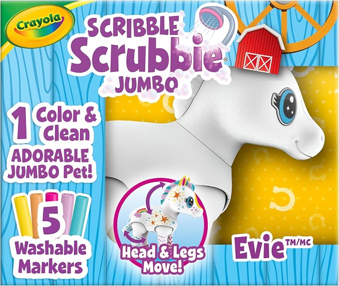 4ed10054fa5ee6b5405e270010991221 Crayola Washimals Pets Jumbo Pony - immagine 1