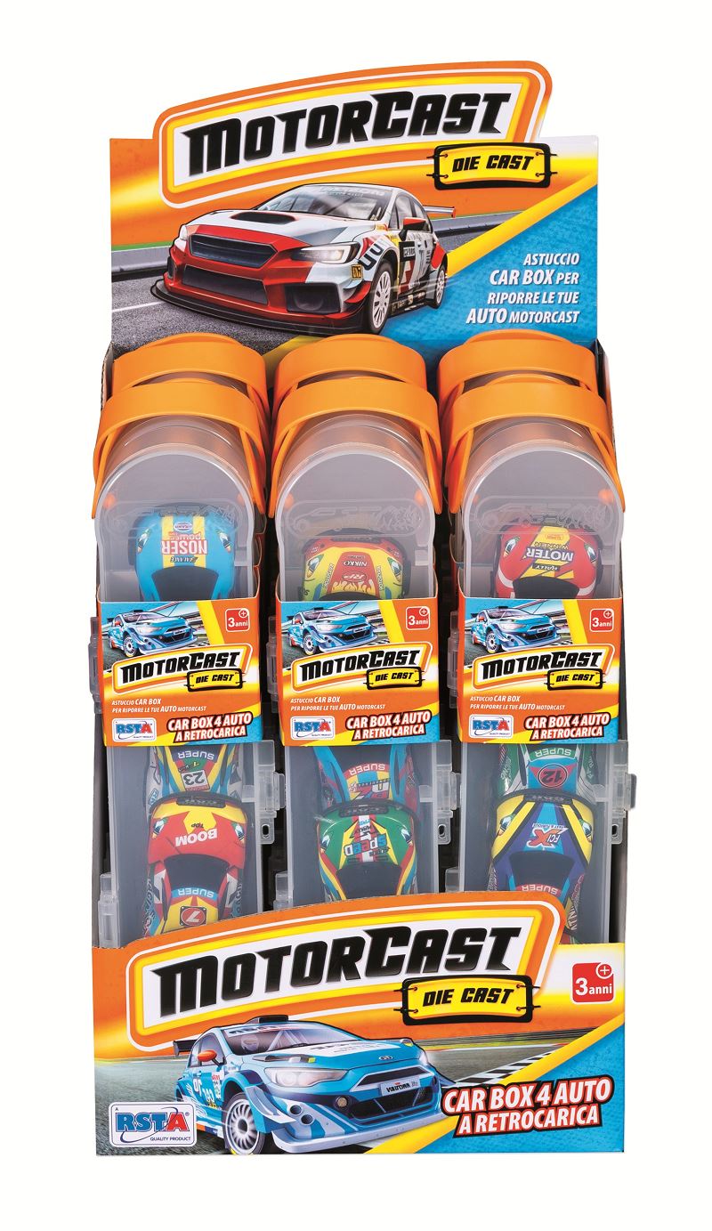 ec556e35937ceb4347ff883a2bd2568f Rstoys Motorcast Astuccio con 4 Auto Die Cast Retrocarica - immagine 1