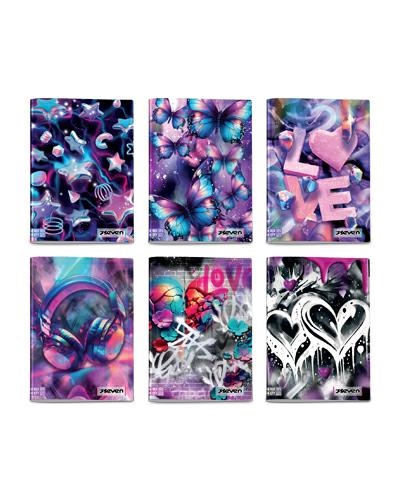 0ff8c4650df352dcb473edf28099d34a QUADERNO A4 MAXI 96/100 # SEVEN CARTOTECNICA GIRL - immagine 1
