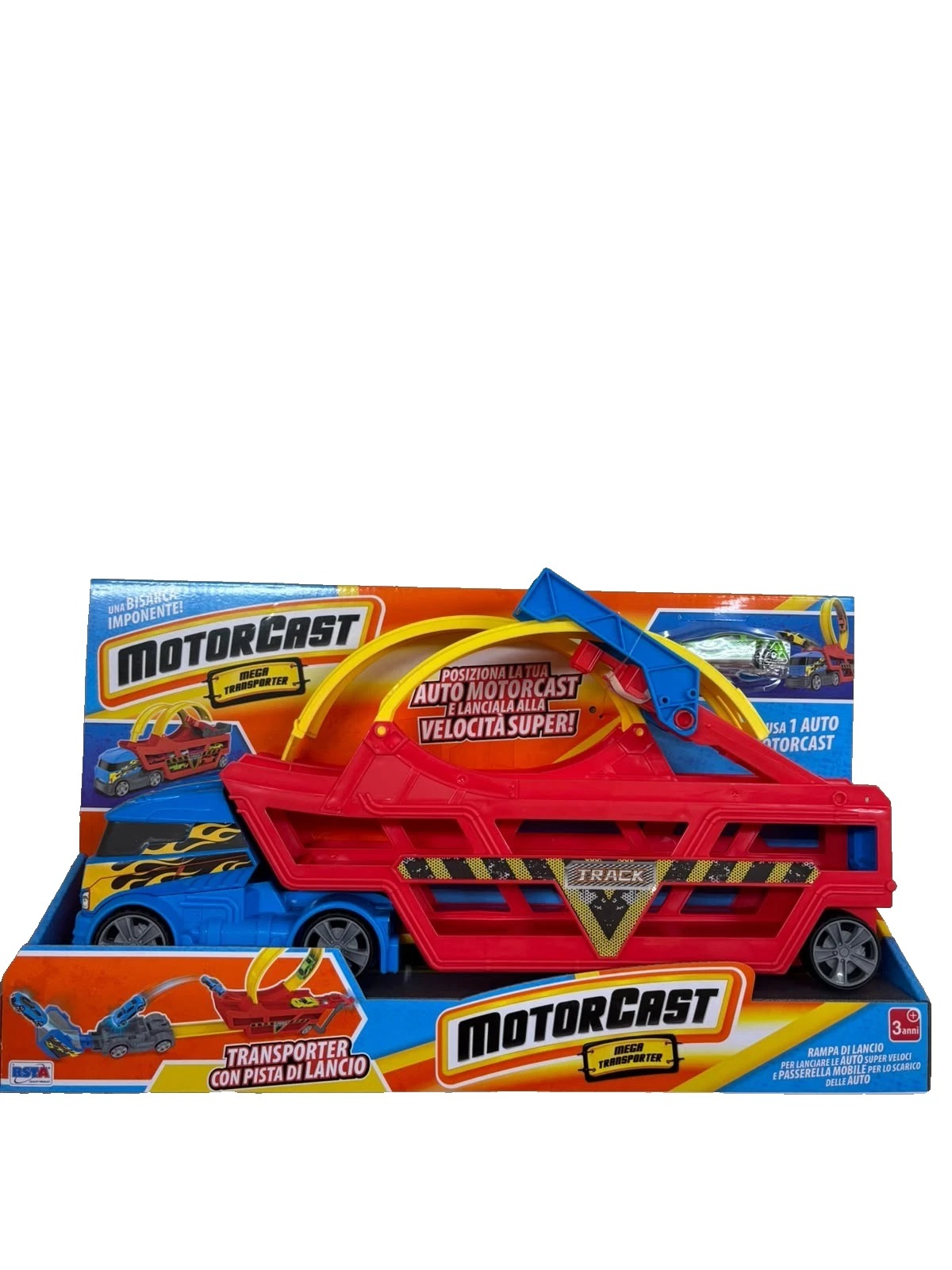 151e8e6a630ca06e431b618f0dce9157 Rstoys Motorcast Pista Transporter con Pista Lancio - immagine 1