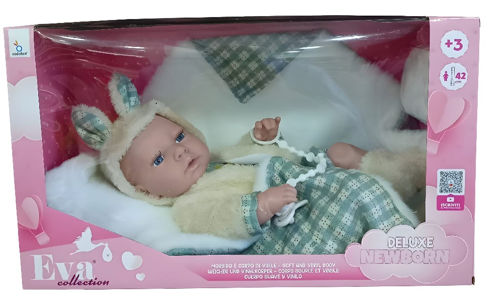 1d4a8bec958a70a3b2f2c84ff026ecbe Bambola newborn deluxe 4 da 42cm - immagine 1