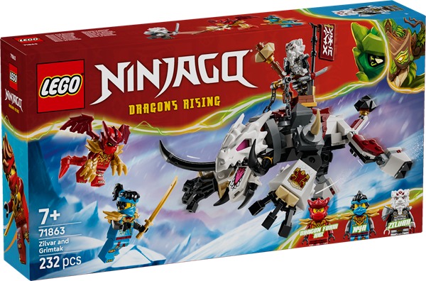 2cc01149ac560e4d8d3347567c9cc2e2 Lego Ninjago Zilvar e Grimtak la Bestia Drago - immagine 1