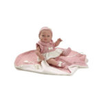 Bambola Eva con vestitino rosa a pua 42 cm