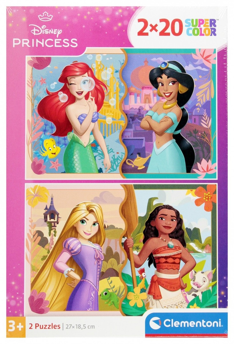 b0ab8b0d72fddd6ff52a994ab6f5dc14 Clementoni Puzzle 2x20 pz. Disney Princess - immagine 1