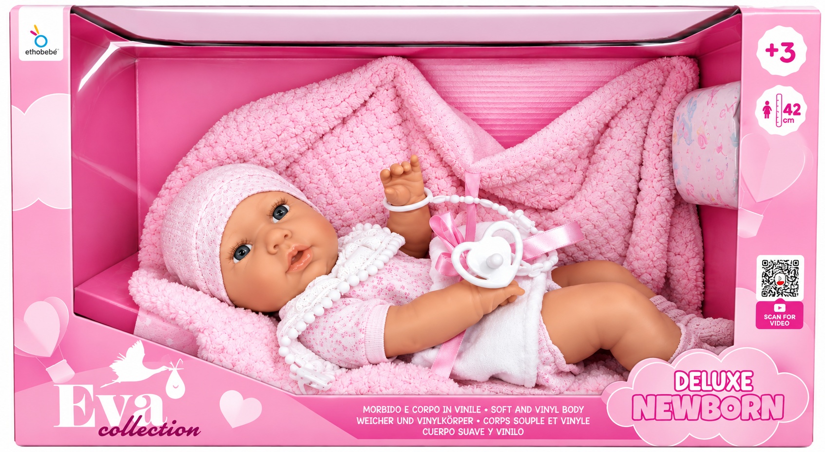 bd192e6a6e17534683cc09eedc4b04cd Bambola newborn deluxe 2 da 42cm - immagine 1