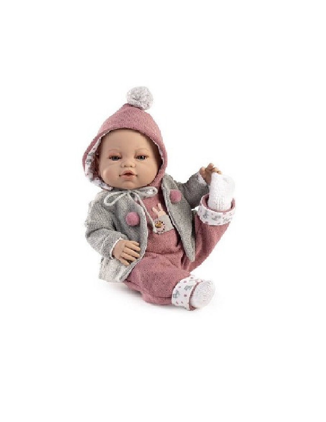 cf1f659b7995af2624d0273c77c905a6 Bambola Eva con cappellino fantasia 42 cm - immagine 1