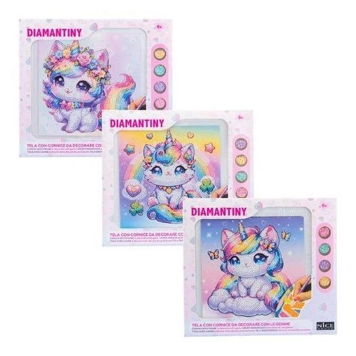 e4d067ab1dc9eda01c34a125e451e107 Diamantiny Kawaii Unicorn Quadretto 4 - immagine 1