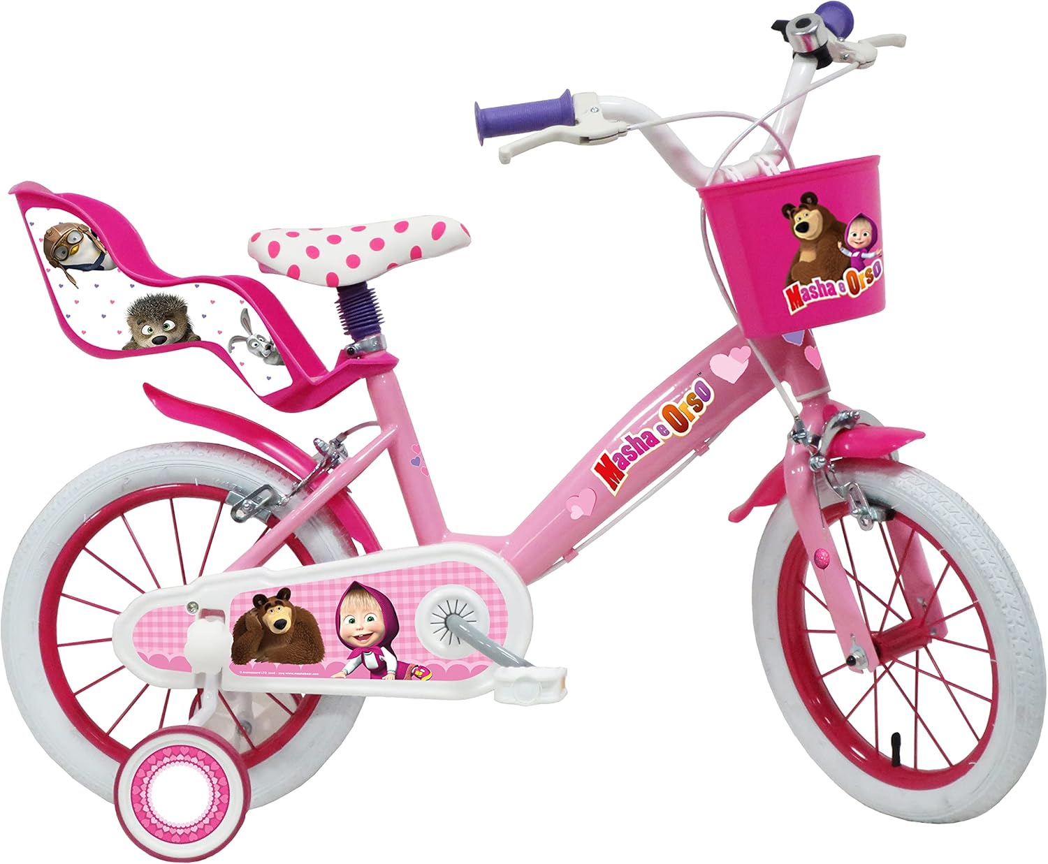 f63c2c214c146305775f42d49d20d3e5 Bicicletta 14" Volare Masha e Orso - immagine 1