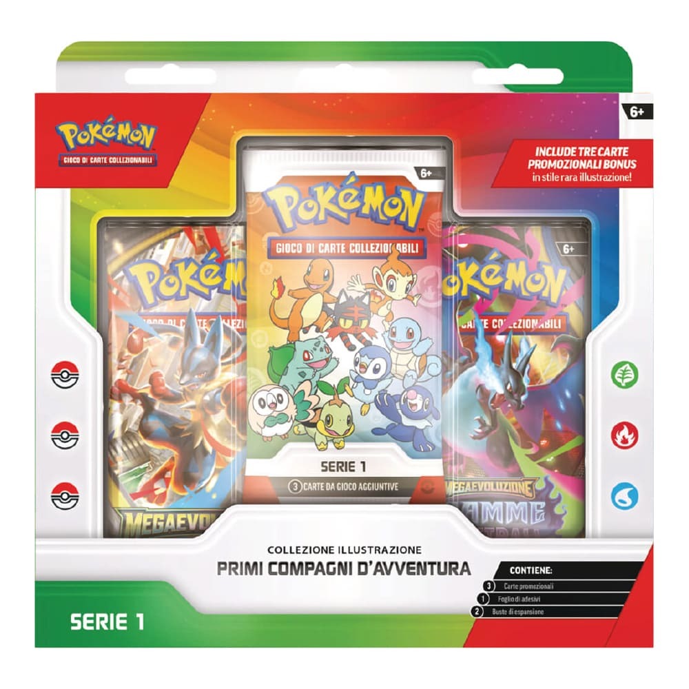 19af73788b6edbb413646b1d2b483ef9 Pokemon Collezione Illustr. Primi Compagni d'Avventura Serie 3 - immagine 1