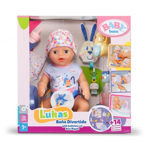 8d7ed4998c3e020e16ade682a51aa77d Baby Born Lukas Bagnetto 36 cm - immagine 1